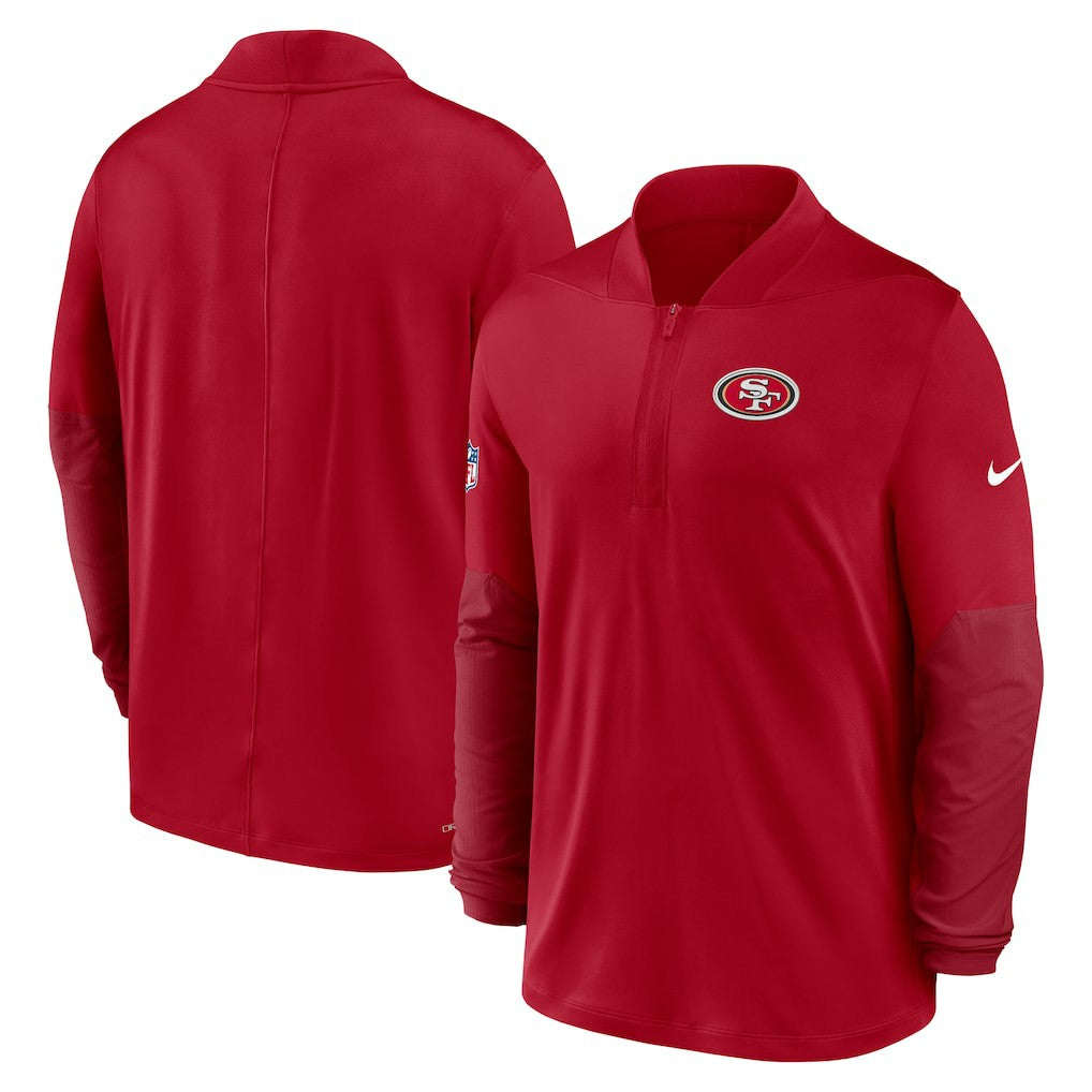 San Francisco 49ers Sideline Dri-FIT Half-Zip Pullover Scarlet - Nike