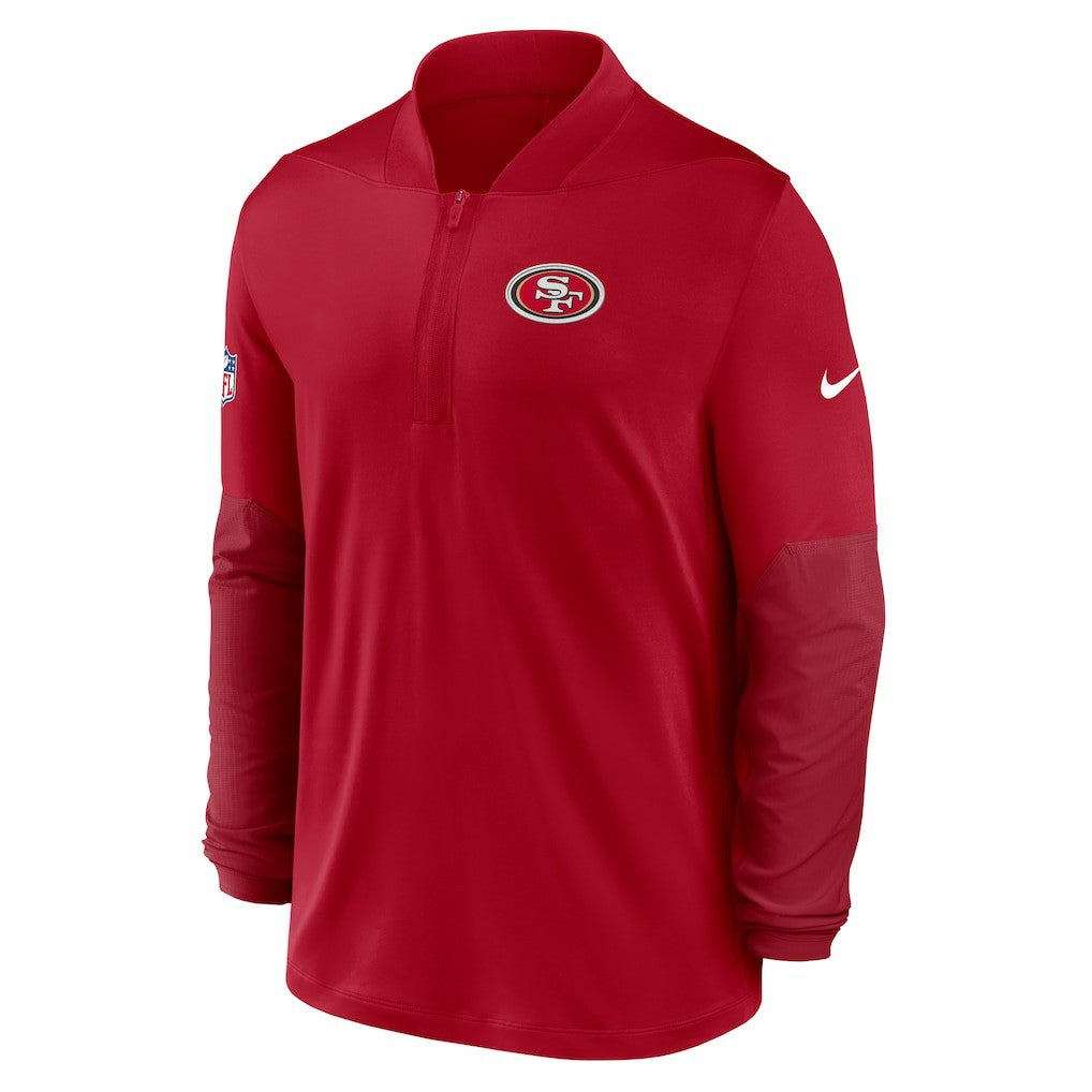San Francisco 49ers Sideline Dri-FIT Half-Zip Pullover Scarlet - Nike