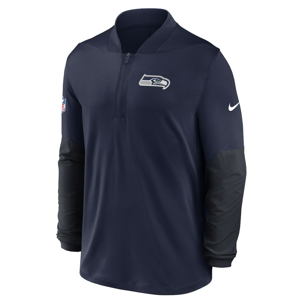 Seattle Seahawks Sideline Dri-FIT Half-Zip Pullover College Navy - Nike
