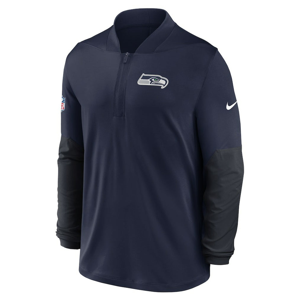 Seattle Seahawks Sideline Dri-FIT Half-Zip Pullover College Navy - Nike