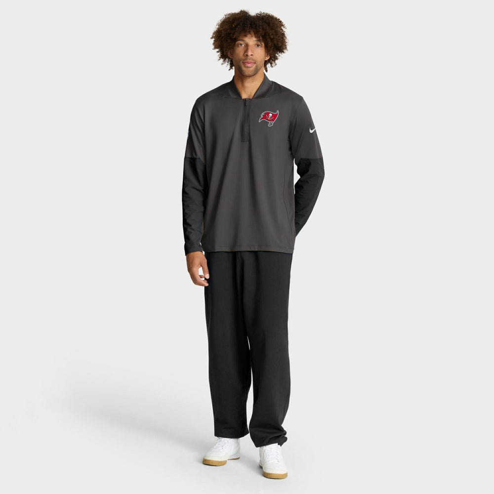 Tampa Bay Buccaneers Sideline Dri-FIT Half-Zip Pullover Pewter - Nike