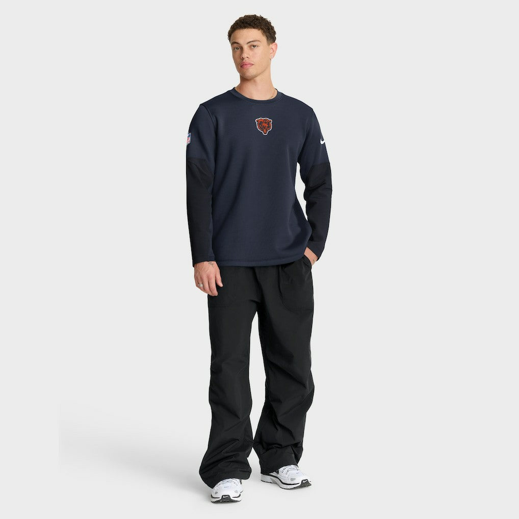 Chicago Bears Sideline Coach Therma-FIT Long Sleeve T-Shirt Navy - Nike