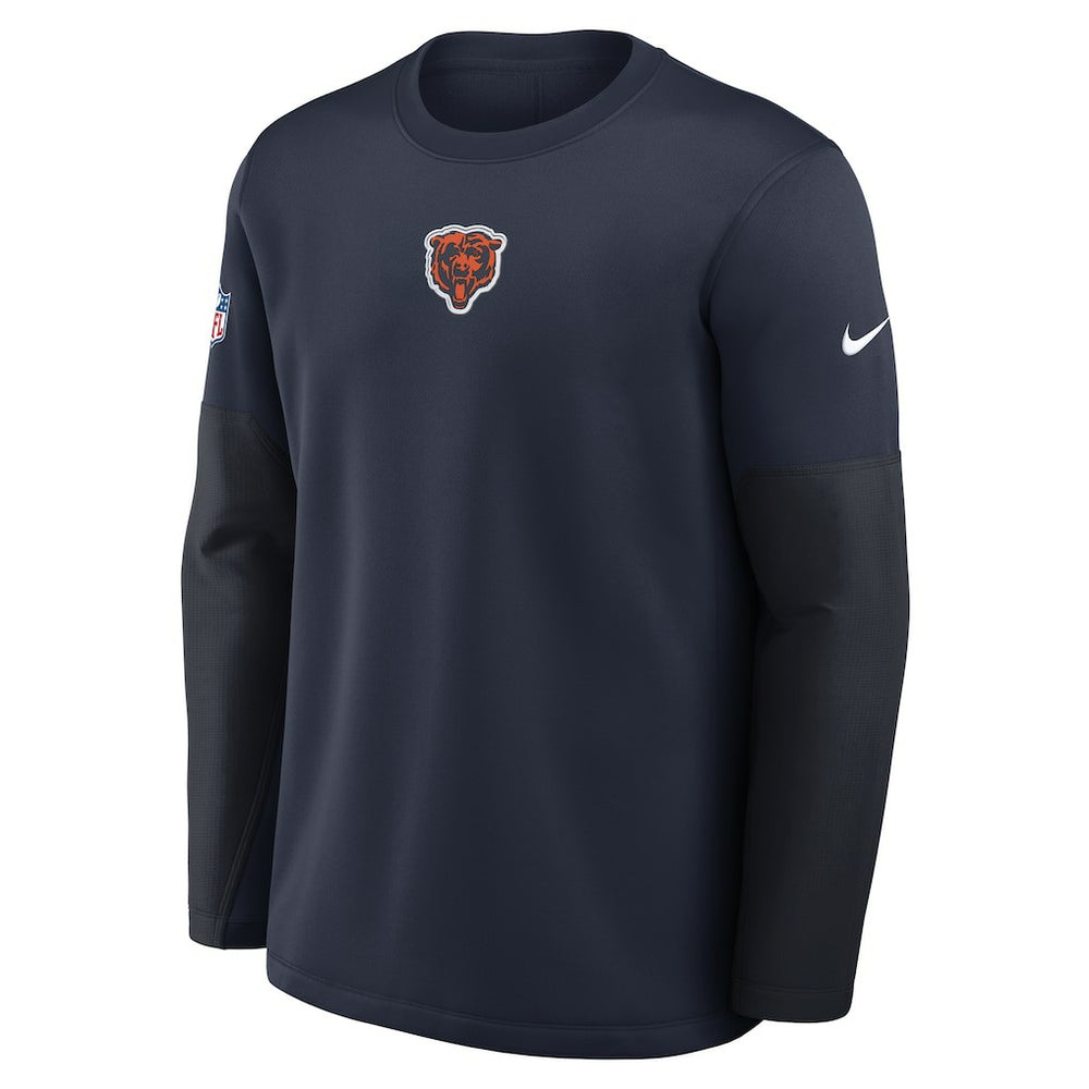 Chicago Bears Sideline Coach Therma-FIT Long Sleeve T-Shirt Navy - Nike