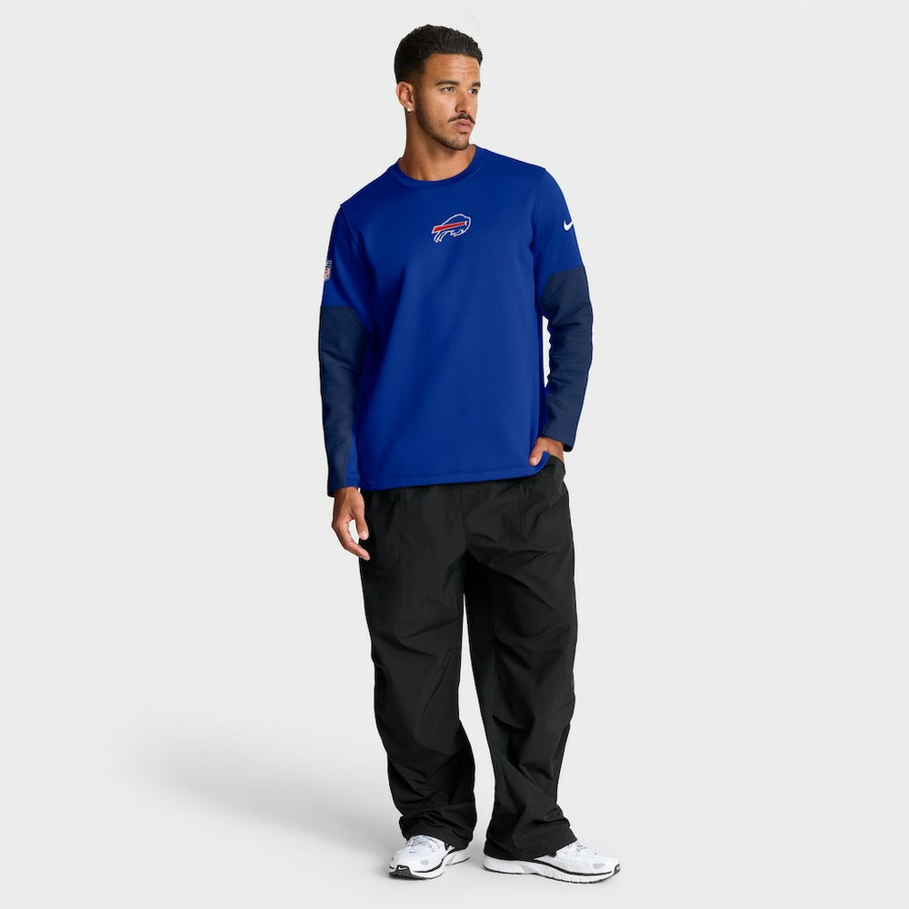 Buffalo Bills Sideline Coach Therma-FIT Long Sleeve T-Shirt Royal - Nike