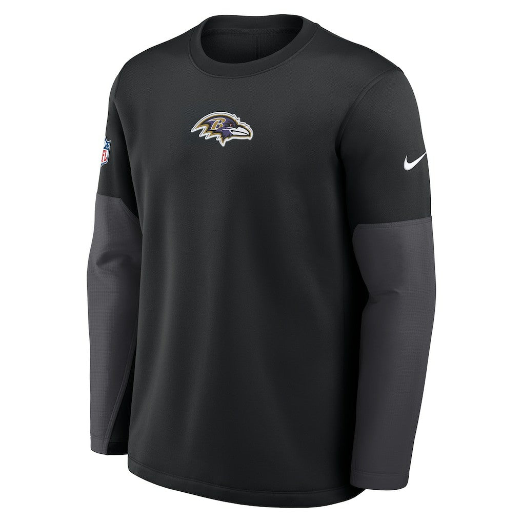 Baltimore Ravens Sideline Coach Therma-FIT Long Sleeve T-Shirt Black - Nike