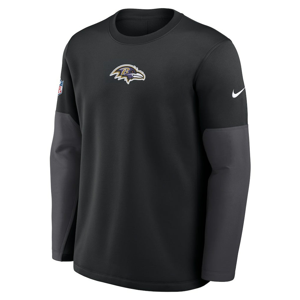 Baltimore Ravens Sideline Coach Therma-FIT Long Sleeve T-Shirt Black - Nike