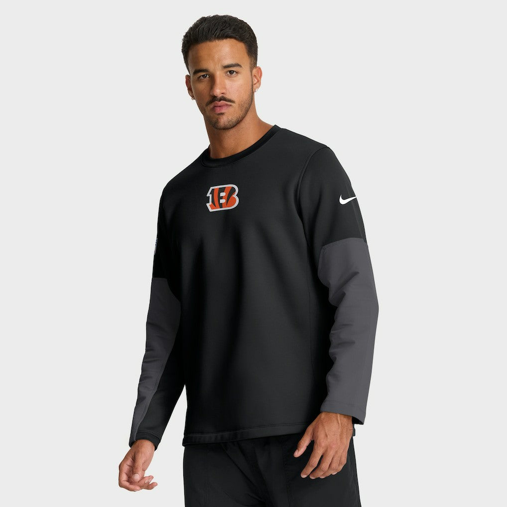 Cincinnati Bengals Sideline Coach Therma-FIT Long Sleeve T-Shirt Black - Nike