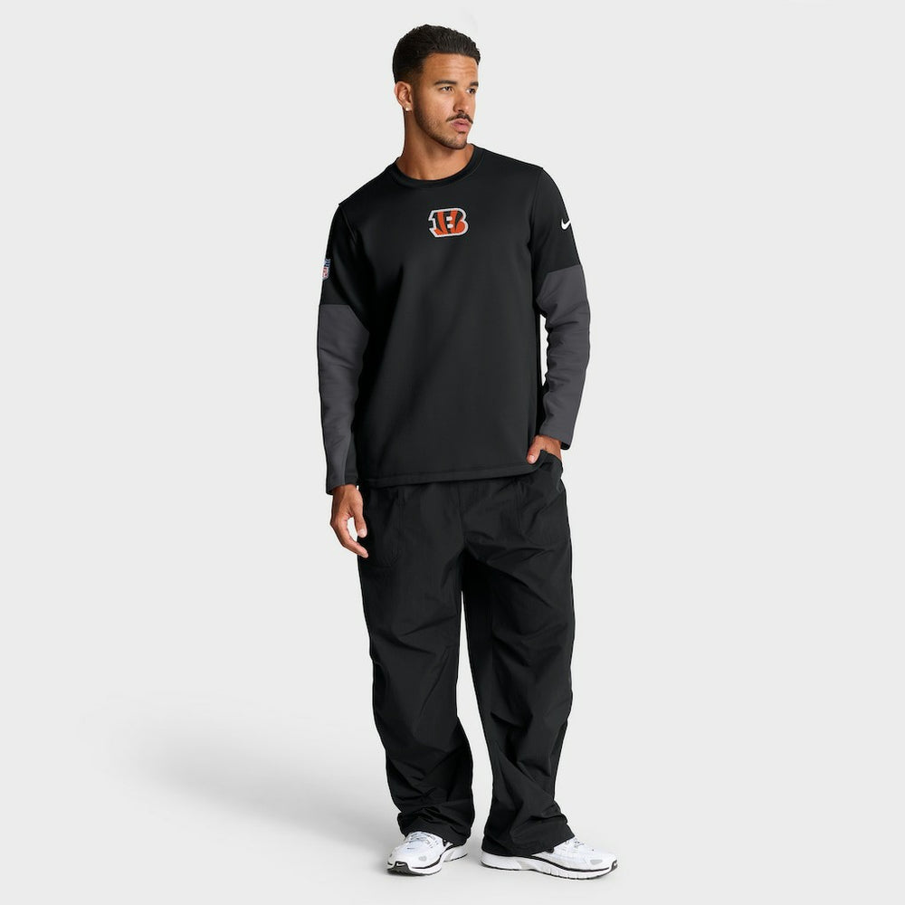 Cincinnati Bengals Sideline Coach Therma-FIT Long Sleeve T-Shirt Black - Nike