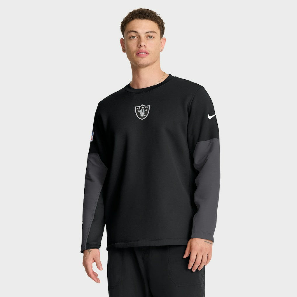 Las Vegas Raiders Sideline Coach Therma-FIT Long Sleeve T-Shirt Black - Nike