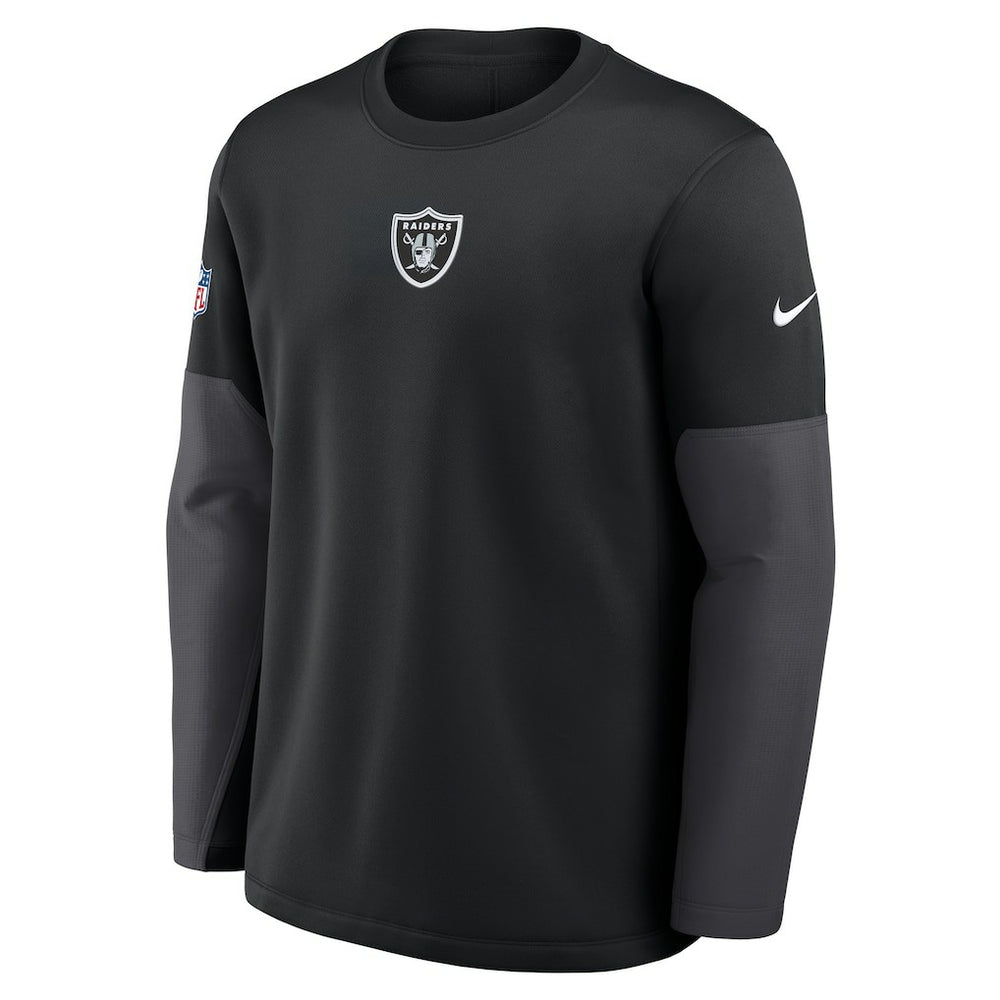 Las Vegas Raiders Sideline Coach Therma-FIT Long Sleeve T-Shirt Black - Nike