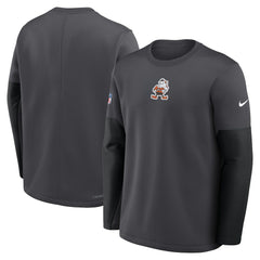 Cleveland Browns Sideline Coach Therma-FIT Long Sleeve T-Shirt Anthracite - Nike