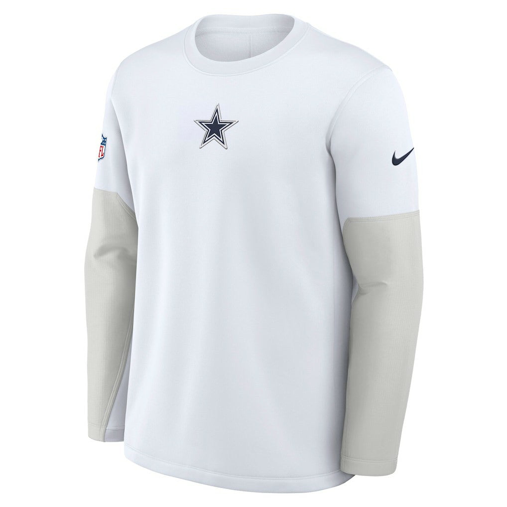 Dallas Cowboys Sideline Coach Therma-FIT Long Sleeve T-Shirt White - Nike