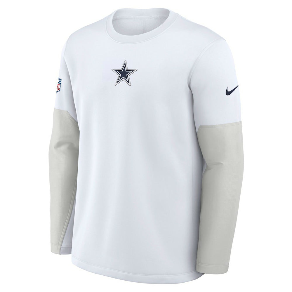 Dallas Cowboys Sideline Coach Therma-FIT Long Sleeve T-Shirt White - Nike