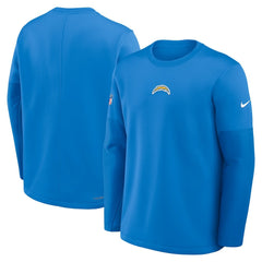 Los Angeles Chargers Sideline Coach Therma-FIT Long Sleeve T-Shirt Powder Blue - Nike