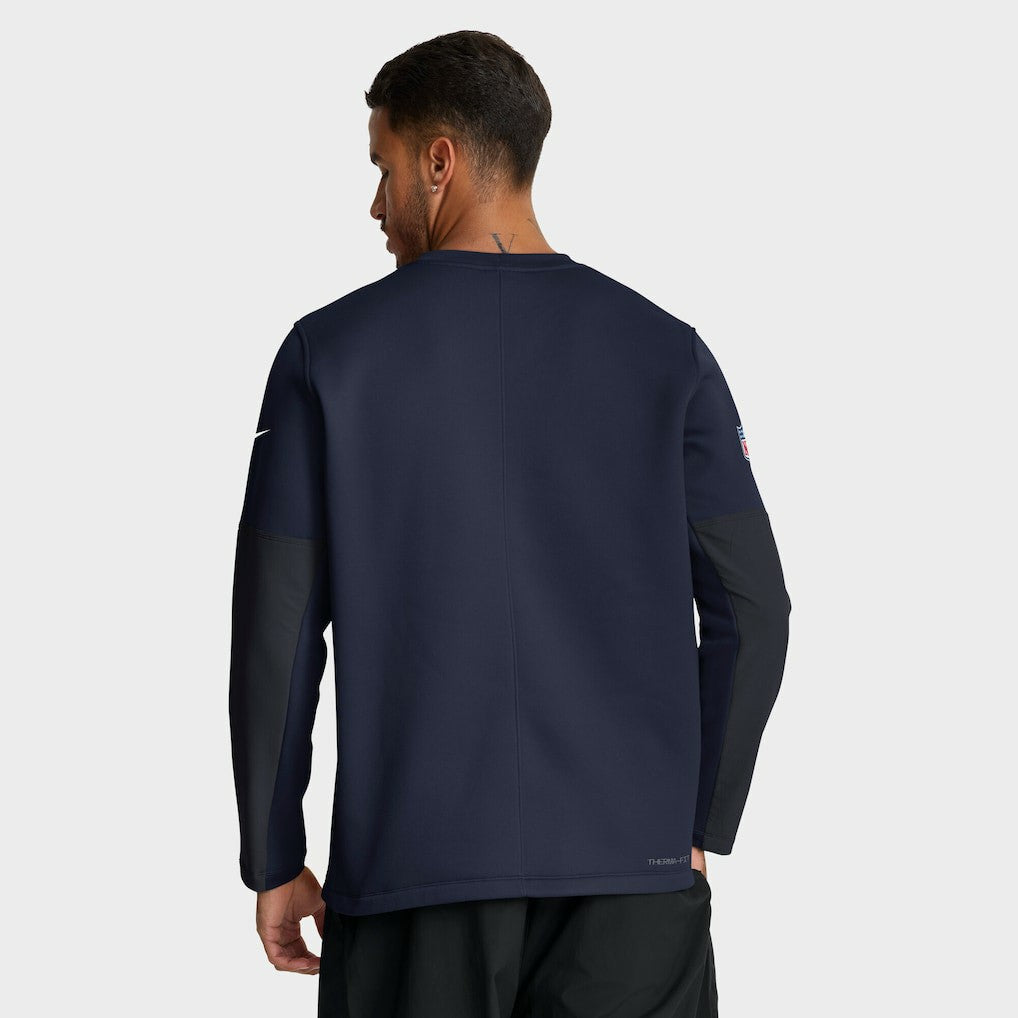 Dallas Cowboys Sideline Coach Therma-FIT Long Sleeve T-Shirt Navy - Nike