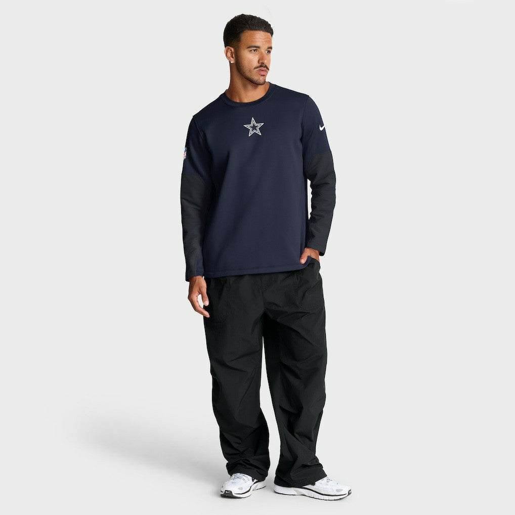 Dallas Cowboys Sideline Coach Therma-FIT Long Sleeve T-Shirt Navy - Nike