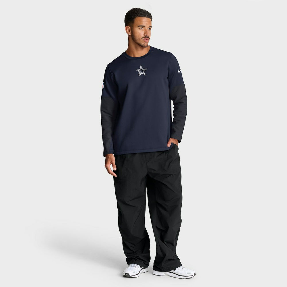 Dallas Cowboys Sideline Coach Therma-FIT Long Sleeve T-Shirt Navy - Nike