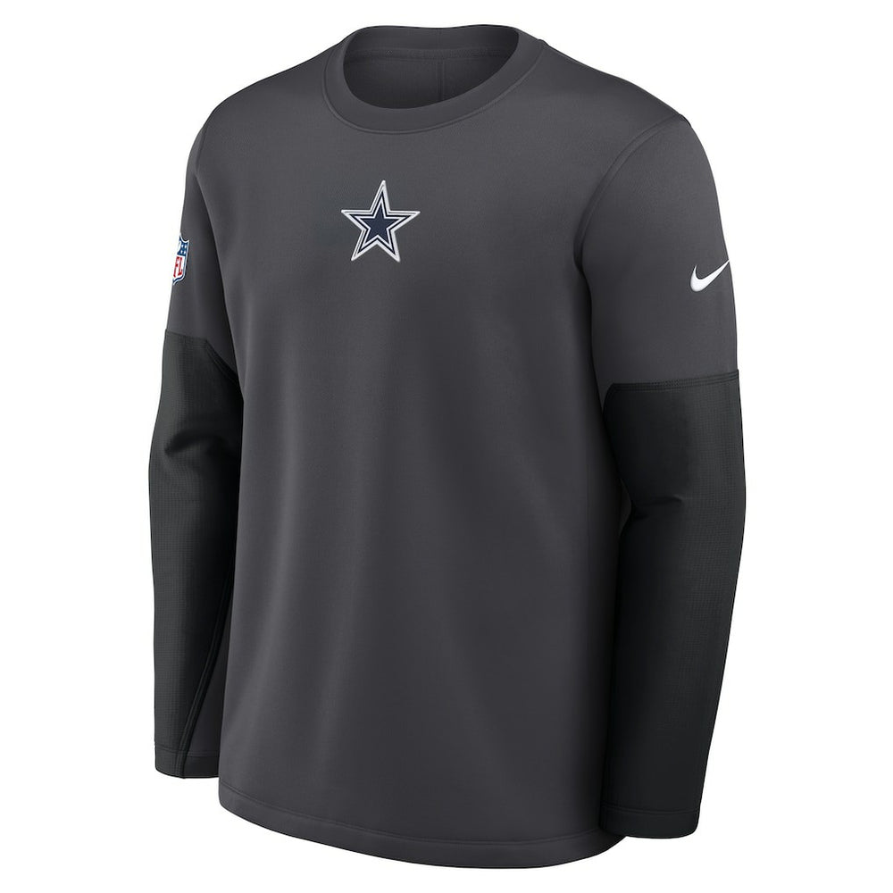 Dallas Cowboys Sideline Coach Therma-FIT Long Sleeve T-Shirt Anthracite - Nike