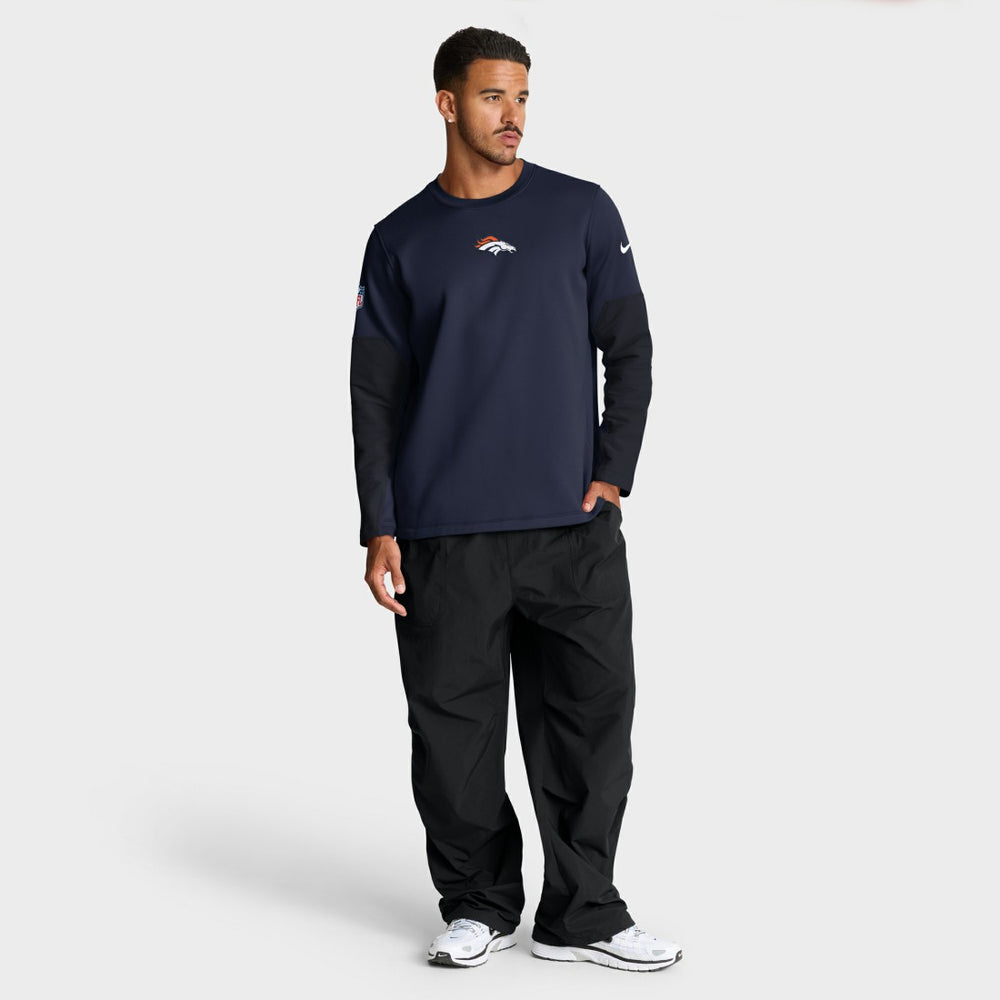 Denver Broncos Sideline Coach Therma-FIT Long Sleeve T-Shirt Navy - Nike