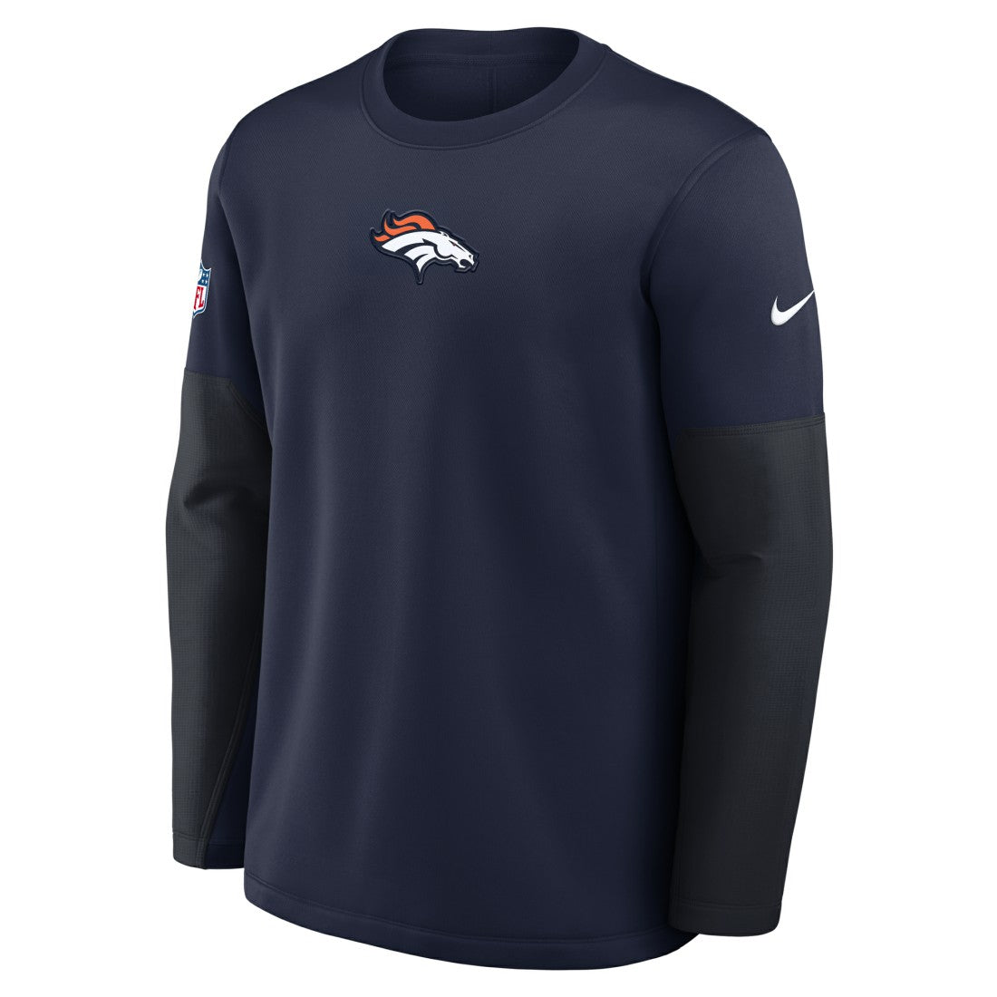 Denver Broncos Sideline Coach Therma-FIT Long Sleeve T-Shirt Navy - Nike