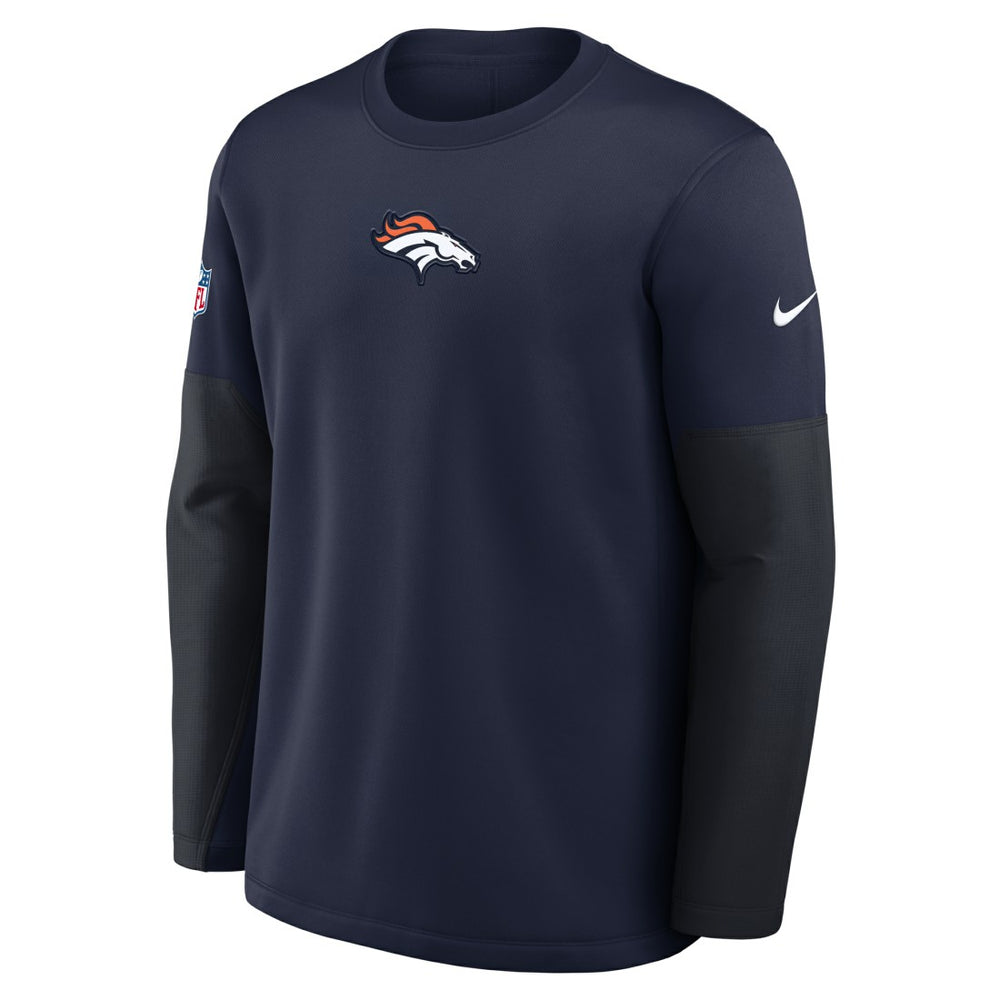 Denver Broncos Sideline Coach Therma-FIT Long Sleeve T-Shirt Navy - Nike