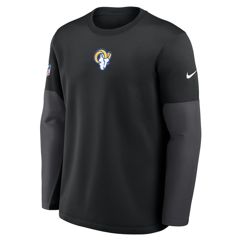Los Angeles Rams Sideline Coach Therma-FIT Long Sleeve T-Shirt Black - Nike