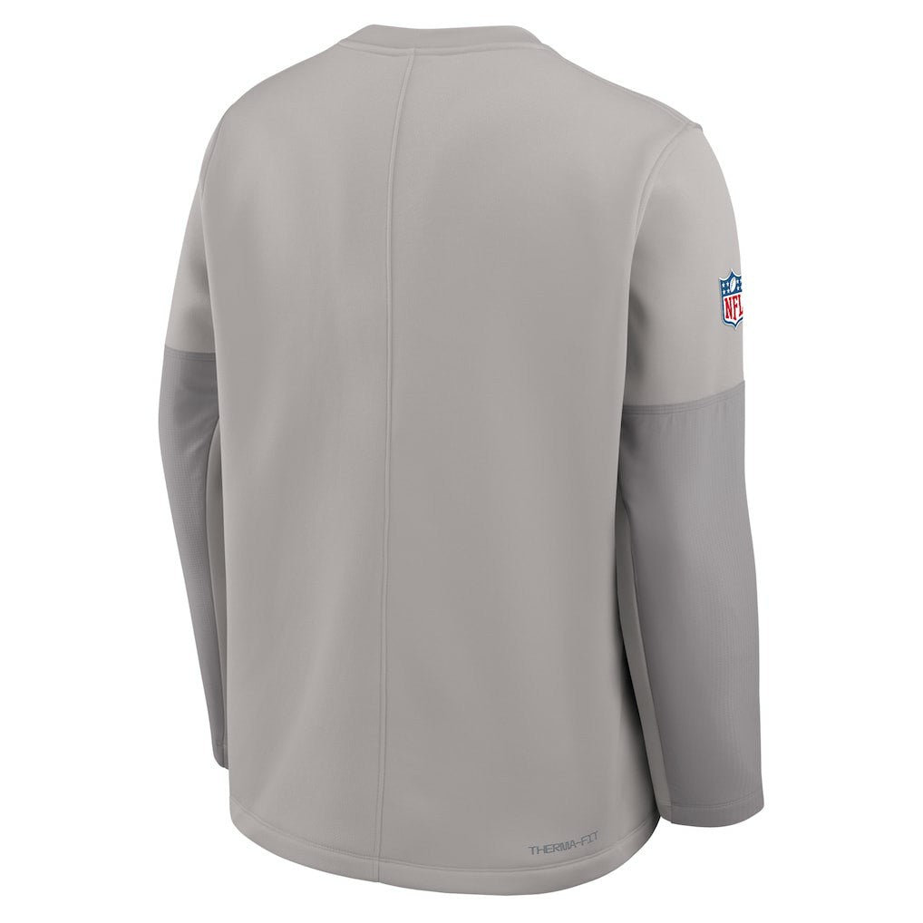 Miami Dolphins Sideline Coach Therma-FIT Long Sleeve T-Shirt Gray - Nike
