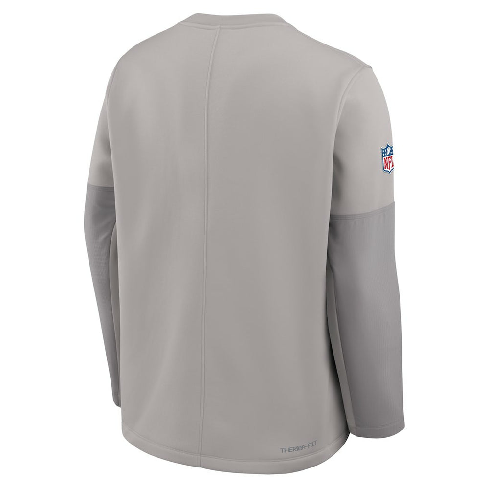 Miami Dolphins Sideline Coach Therma-FIT Long Sleeve T-Shirt Gray - Nike