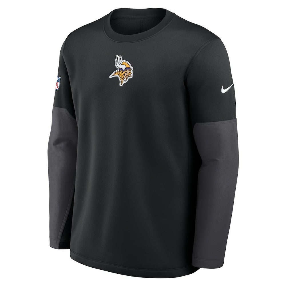 Minnesota Vikings Sideline Coach Therma-FIT Long Sleeve T-Shirt Black - Nike