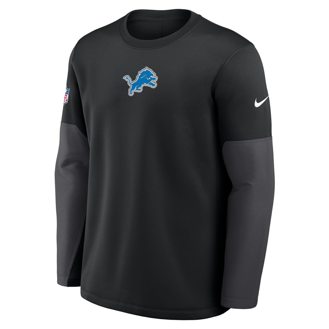 Detroit Lions Sideline Coach Therma-FIT Long Sleeve T-Shirt Black - Nike