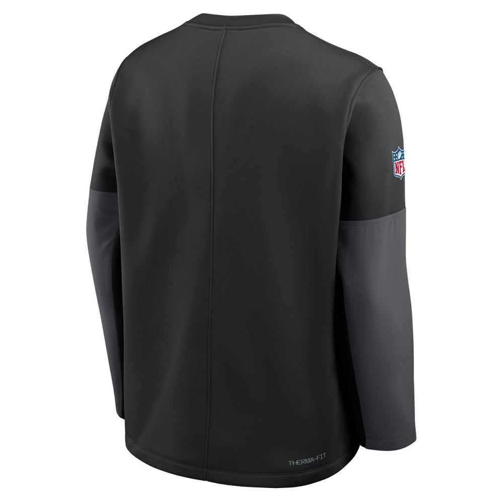 Detroit Lions Sideline Coach Therma-FIT Long Sleeve T-Shirt Black - Nike