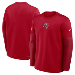 Tampa Bay Buccaneers Sideline Coach Therma-FIT Long Sleeve T-Shirt Red - Nike