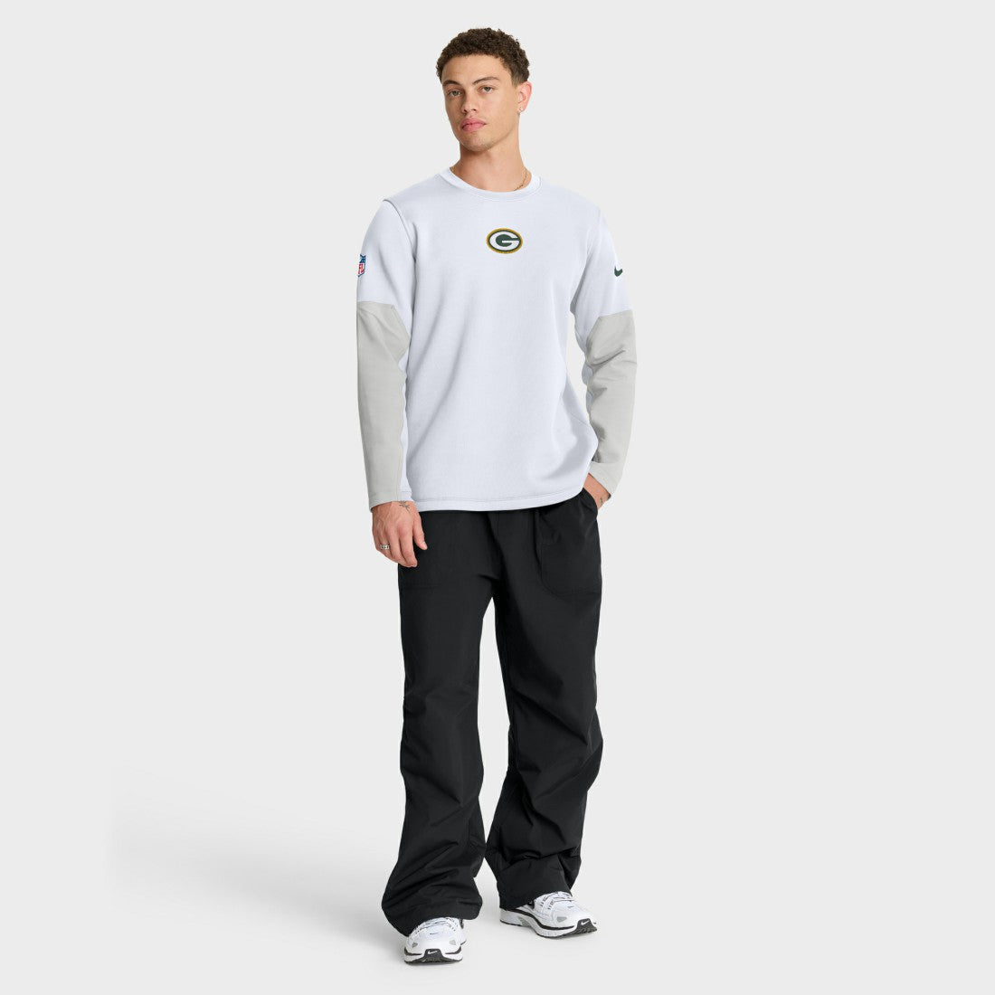 Green Bay Packers Sideline Coach Therma-FIT Long Sleeve T-Shirt White - Nike