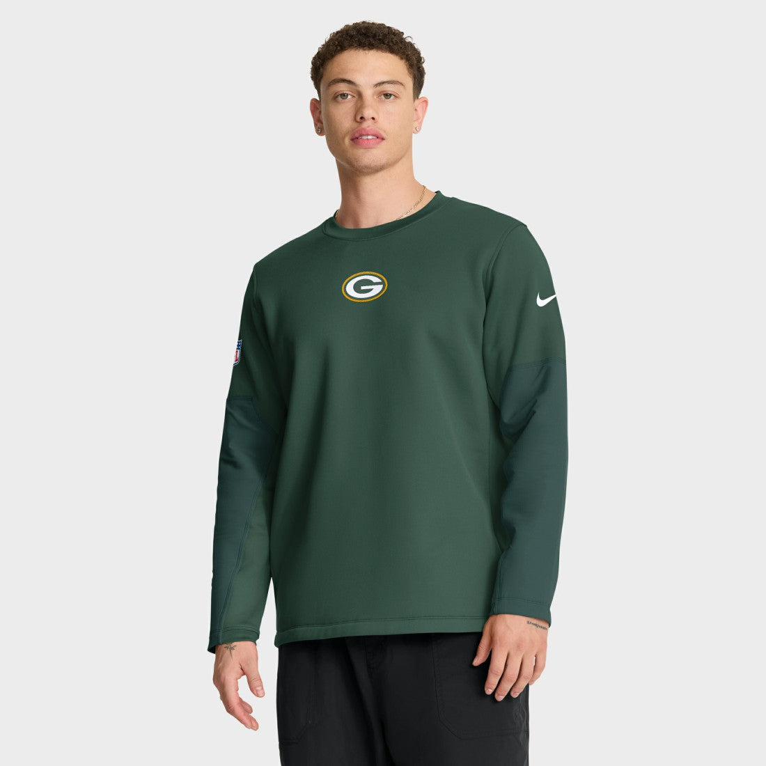 Green Bay Packers Sideline Coach Therma-FIT Long Sleeve T-Shirt Green - Nike