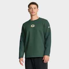 Green Bay Packers Sideline Coach Therma-FIT Long Sleeve T-Shirt Green - Nike