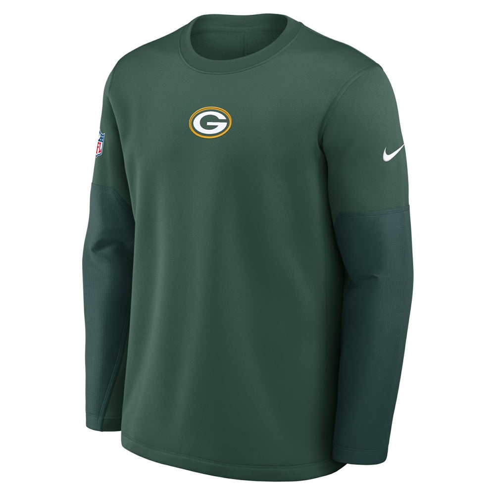 Green Bay Packers Sideline Coach Therma-FIT Long Sleeve T-Shirt Green - Nike