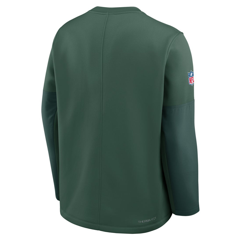 Green Bay Packers Sideline Coach Therma-FIT Long Sleeve T-Shirt Green - Nike