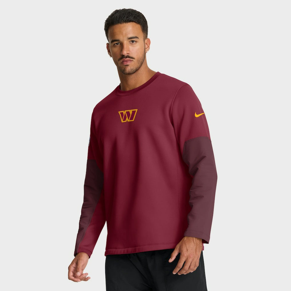 Washington Commanders Sideline Coach Therma-FIT Long Sleeve T-Shirt Burgundy - Nike