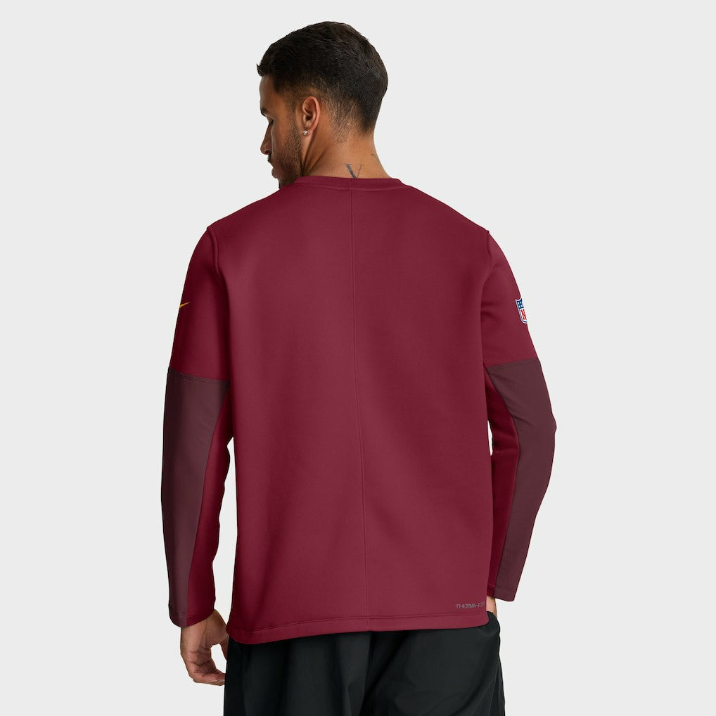 Washington Commanders Sideline Coach Therma-FIT Long Sleeve T-Shirt Burgundy - Nike
