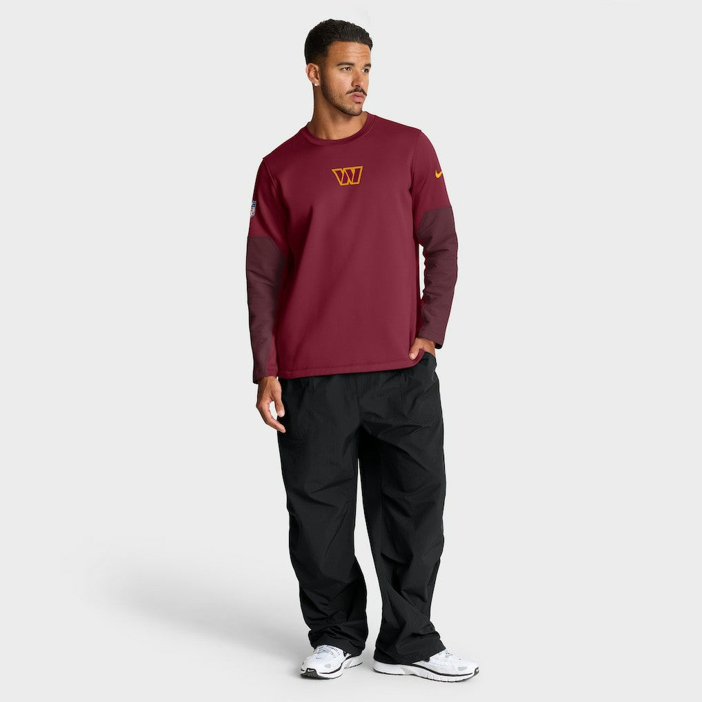 Washington Commanders Sideline Coach Therma-FIT Long Sleeve T-Shirt Burgundy - Nike