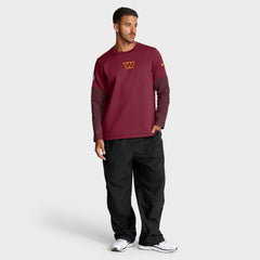 Washington Commanders Sideline Coach Therma-FIT Long Sleeve T-Shirt Burgundy - Nike
