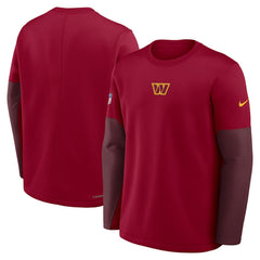 Washington Commanders Sideline Coach Therma-FIT Long Sleeve T-Shirt Burgundy - Nike
