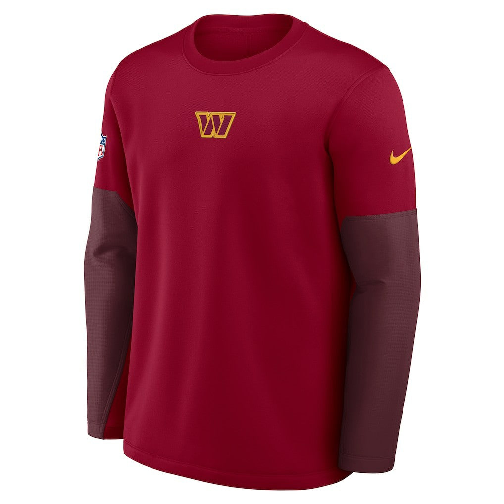 Washington Commanders Sideline Coach Therma-FIT Long Sleeve T-Shirt Burgundy - Nike