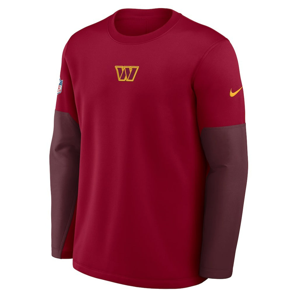 Washington Commanders Sideline Coach Therma-FIT Long Sleeve T-Shirt Burgundy - Nike