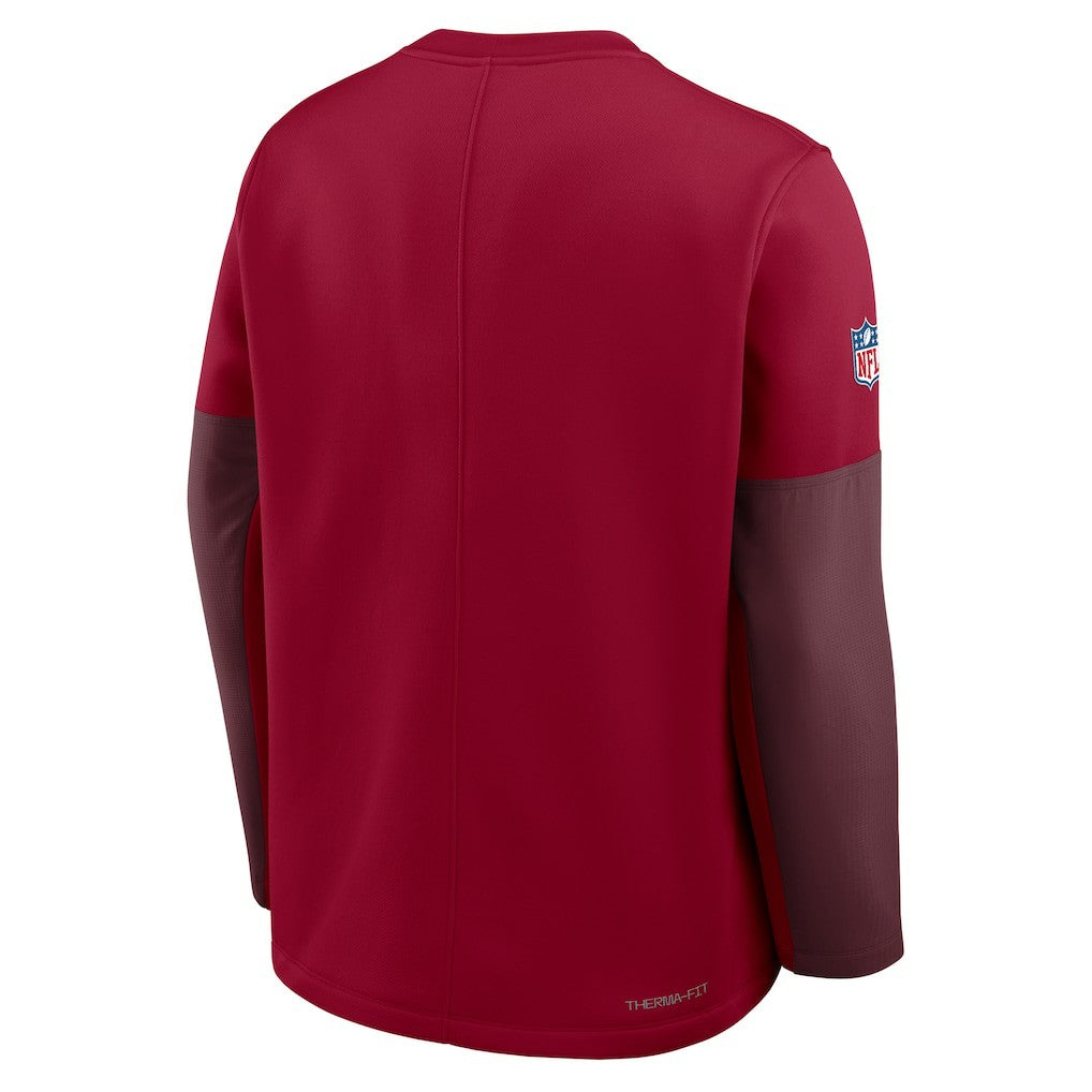 Washington Commanders Sideline Coach Therma-FIT Long Sleeve T-Shirt Burgundy - Nike