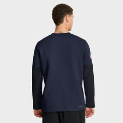 New England Patriots Sideline Coach Therma-FIT Long Sleeve T-Shirt Navy - Nike