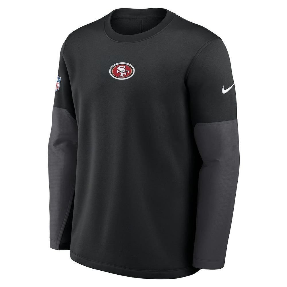 San Francisco 49ers Sideline Coach Therma-FIT Long Sleeve T-Shirt Black - Nike