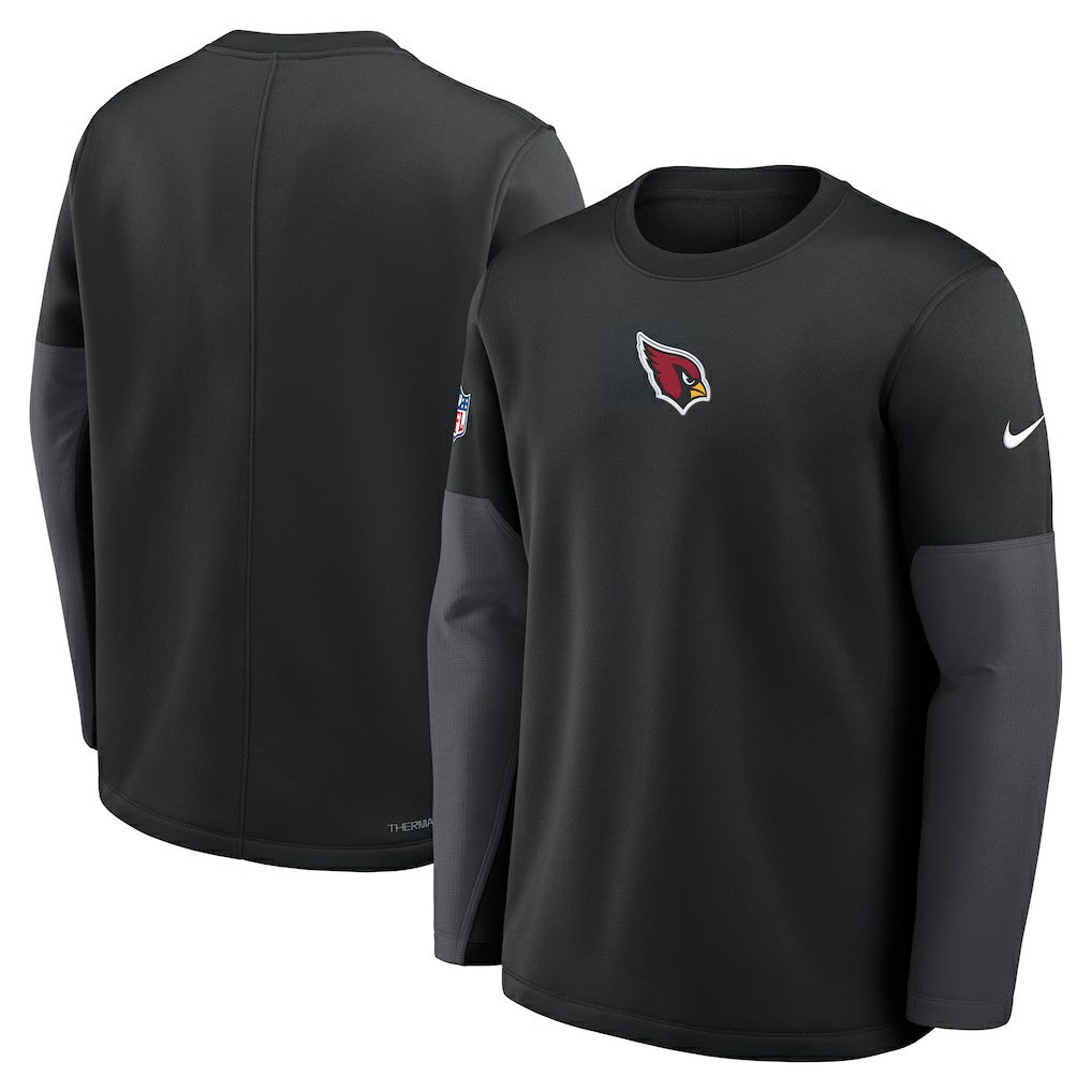 Arizona Cardinals Sideline Coach Therma-FIT Long Sleeve T-Shirt Black - Nike