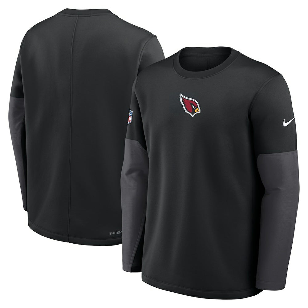 Arizona Cardinals Sideline Coach Therma-FIT Long Sleeve T-Shirt Black - Nike