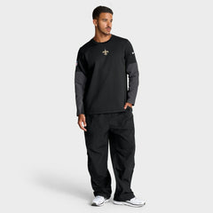 New Orleans Saints Sideline Coach Therma-FIT Long Sleeve T-Shirt Black - Nike